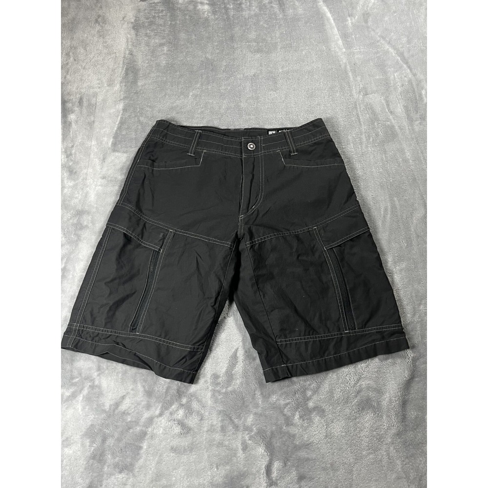 Kuhl Cargo Shorts Men's 30 Black 11" Inseam Outdoor Adventure Hiking Camping